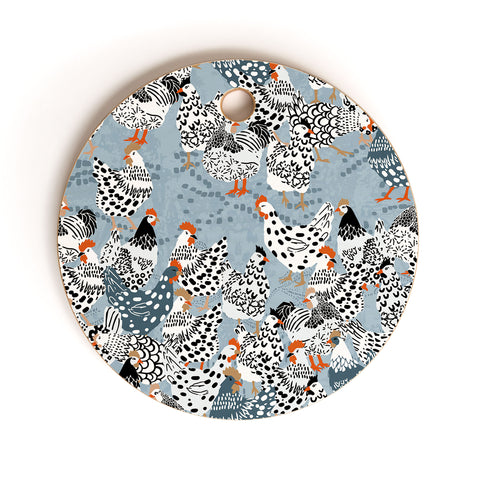 DESIGN dannick Favorite chickens blue Cutting Board Round