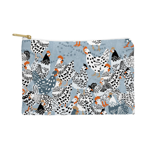 DESIGN dannick Favorite chickens blue Pouch