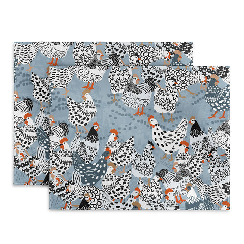 DESIGN dannick Favorite chickens blue Placemat