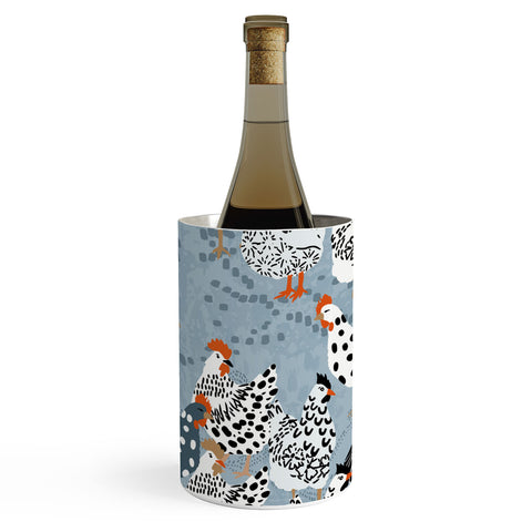 DESIGN dannick Favorite chickens blue Wine Chiller