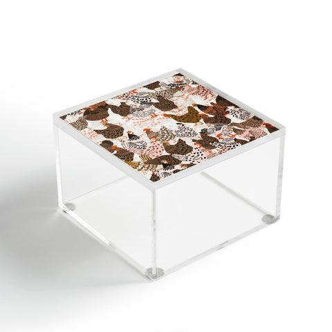 DESIGN d´annick Favorite chickens brown Acrylic Box
