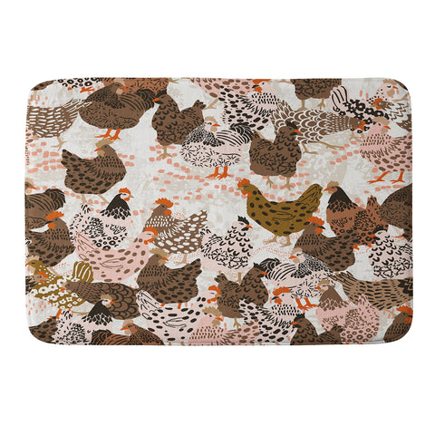DESIGN dannick Favorite chickens brown Memory Foam Bath Mat