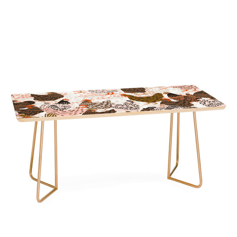 DESIGN d´annick Favorite chickens brown Coffee Table