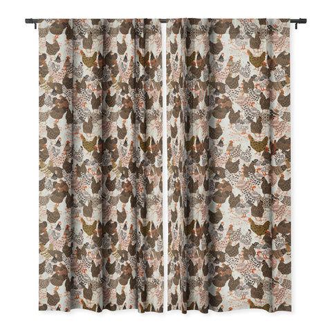 DESIGN dannick Favorite chickens brown Blackout Window Curtain