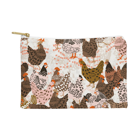 DESIGN d´annick Favorite chickens brown Pouch