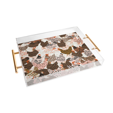 DESIGN dannick Favorite chickens brown Acrylic Tray
