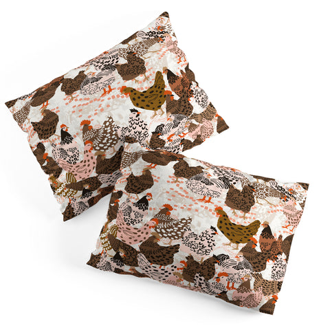 DESIGN dannick Favorite chickens brown Pillow Shams