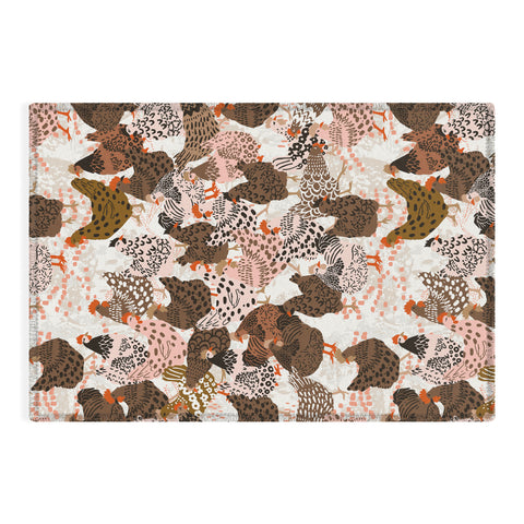 DESIGN dannick Favorite chickens brown Outdoor Rug