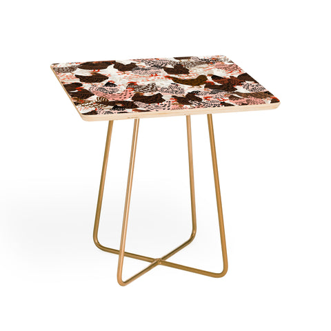 DESIGN d´annick Favorite chickens brown Side Table