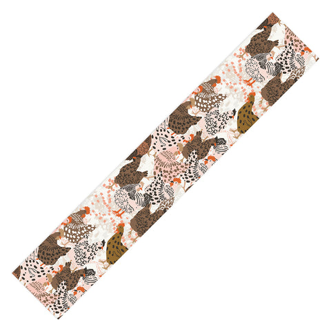 DESIGN d´annick Favorite chickens brown Table Runner