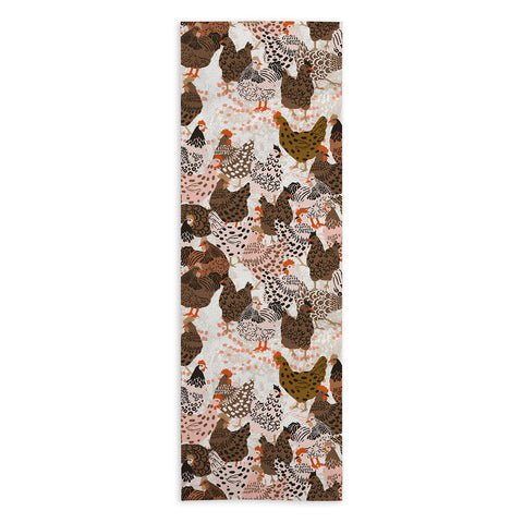 DESIGN dannick Favorite chickens brown Yoga Towel