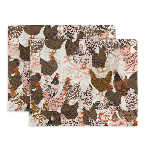 DESIGN d´annick Favorite chickens brown Placemat
