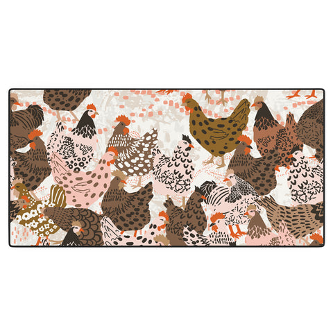 DESIGN dannick Favorite chickens brown Desk Mat