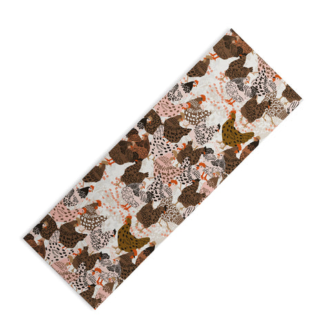 DESIGN dannick Favorite chickens brown Yoga Mat