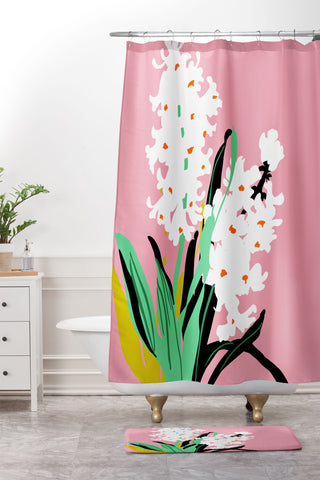 DESIGN dannick Flower Market Amsterdam I Shower Curtain And Mat