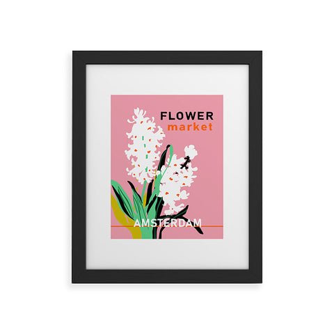 DESIGN dannick Flower Market Amsterdam I Framed Art Print