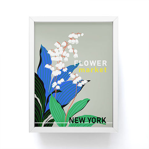 DESIGN dannick Flower Market New York Framed Mini Art Print