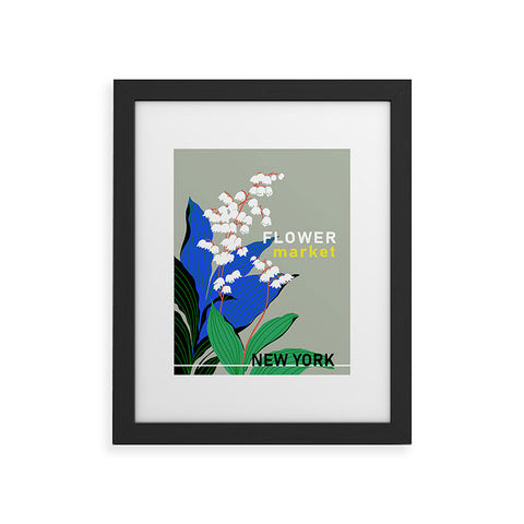 DESIGN dannick Flower Market New York Framed Art Print