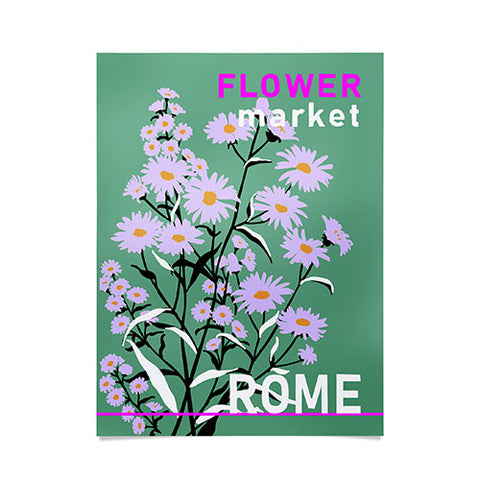 DESIGN dannick Flower Market Rome Poster