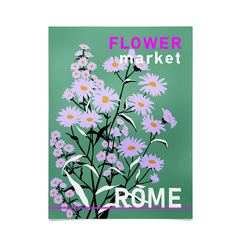 DESIGN d´annick Flower Market Rome Poster
