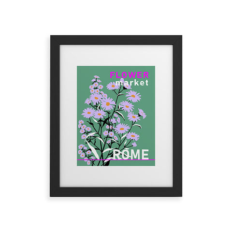 DESIGN dannick Flower Market Rome Framed Art Print