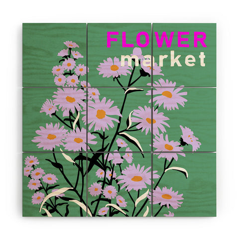 DESIGN dannick Flower Market Rome Wood Wall Mural