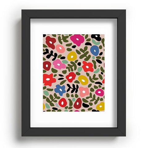 DESIGN dannick Flower meadow in muted colours Recessed Framing Rectangle