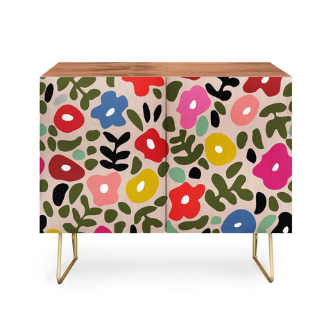 DESIGN dannick Flower meadow in muted colours Credenza
