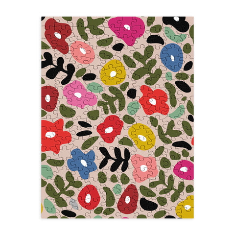 DESIGN dannick Flower meadow in muted colours Puzzle