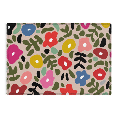 DESIGN d´annick Flower meadow in muted colours Outdoor Rug