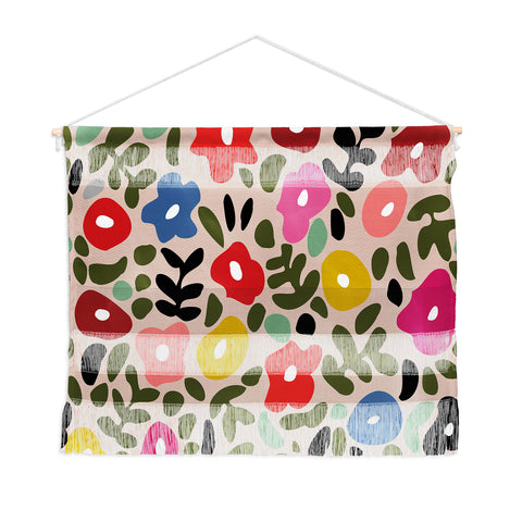 DESIGN d´annick Flower meadow in muted colours Wall Hanging Landscape
