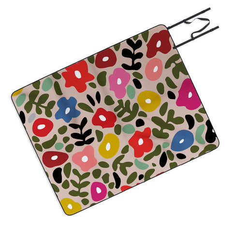 DESIGN dannick Flower meadow in muted colours Picnic Blanket