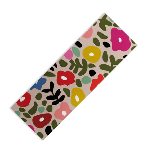 DESIGN d´annick Flower meadow in muted colours Yoga Mat