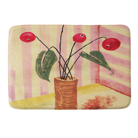 DESIGN dannick Flowers in a vase 1 Memory Foam Bath Mat