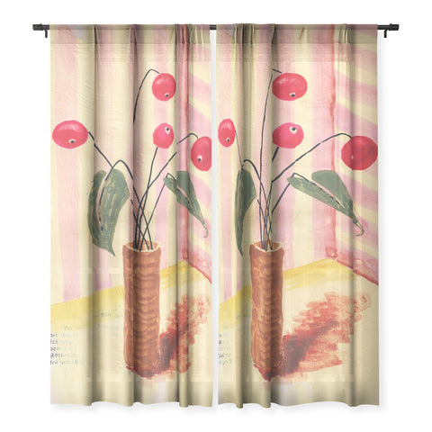 DESIGN d´annick Flowers in a vase 1 Sheer Non Repeat
