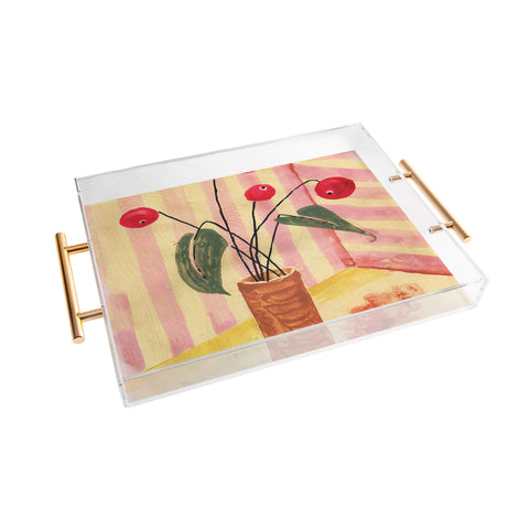 DESIGN dannick Flowers in a vase 1 Acrylic Tray