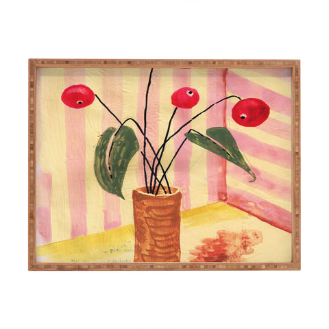 DESIGN dannick Flowers in a vase 1 Rectangular Tray