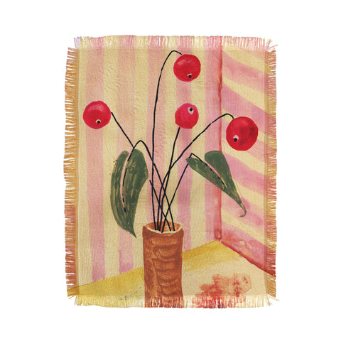 DESIGN dannick Flowers in a vase 1 Throw Blanket