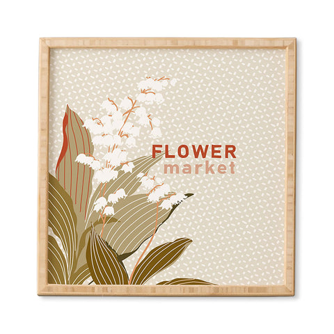 DESIGN dannick Flowers market lily of the valley Framed Wall Art