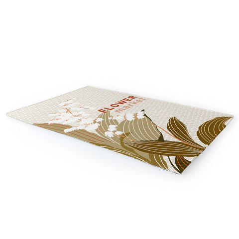 DESIGN dannick Flowers market lily of the valley Area Rug