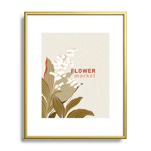 DESIGN d´annick Flowers market lily of the valley Metal Framed Art Print