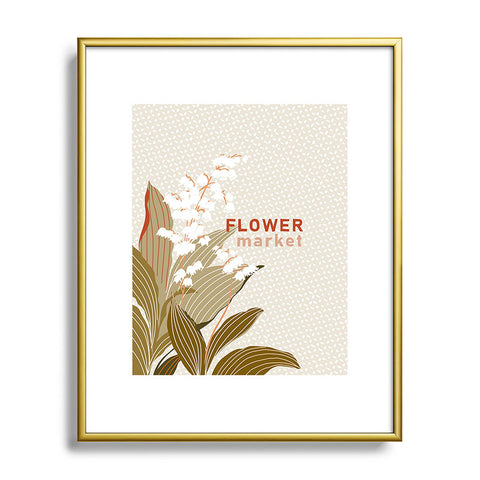 DESIGN dannick Flowers market lily of the valley Metal Framed Art Print