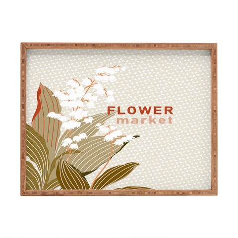 DESIGN d´annick Flowers market lily of the valley Rectangular Tray