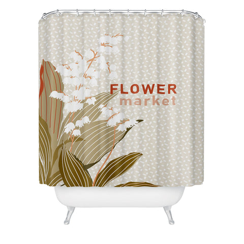DESIGN dannick Flowers market lily of the valley Shower Curtain
