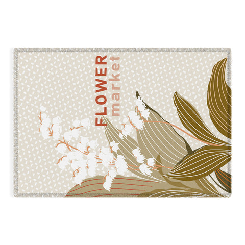 DESIGN dannick Flowers market lily of the valley Outdoor Rug