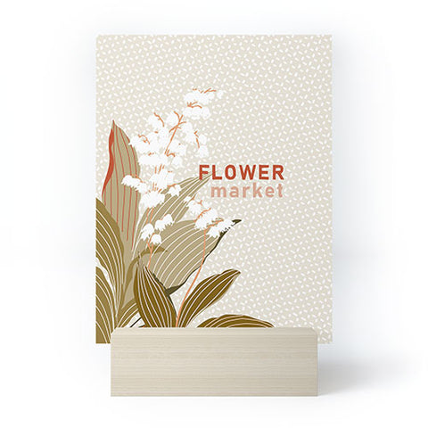 DESIGN d´annick Flowers market lily of the valley Mini Art Print