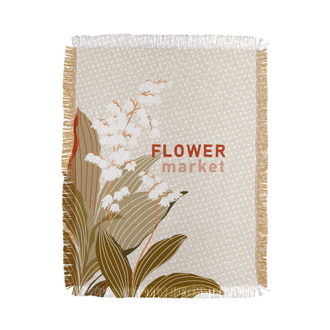 DESIGN dannick Flowers market lily of the valley Throw Blanket