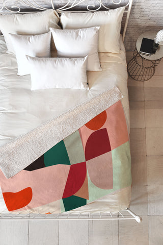 DESIGN d´annick Geometric shapes Fleece Throw Blanket
