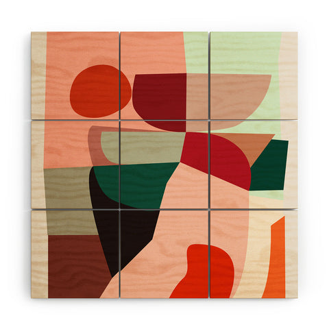 DESIGN d´annick Geometric shapes Wood Wall Mural