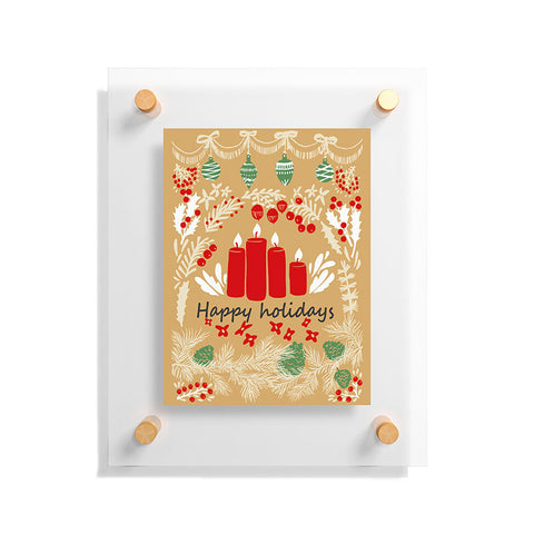 DESIGN d´annick happy holidays christmas greetings Floating Acrylic Print